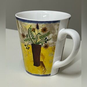 Vintage Discontinued Sakura Tabletrendz Floral Applique by Sarita Coffee Mug